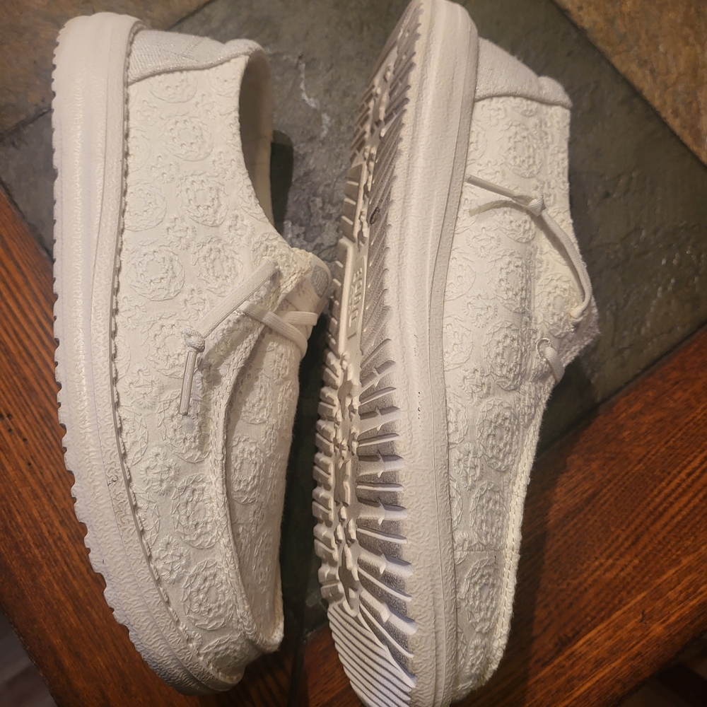 Hey Dude White Lace-Up Shoes - Picture 3 of 5